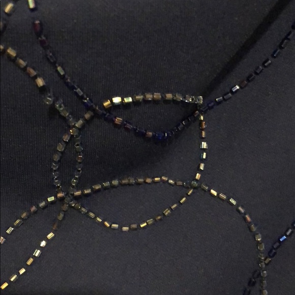 Blue full length gown w beaded circle size 13/14 - Picture 7 of 7